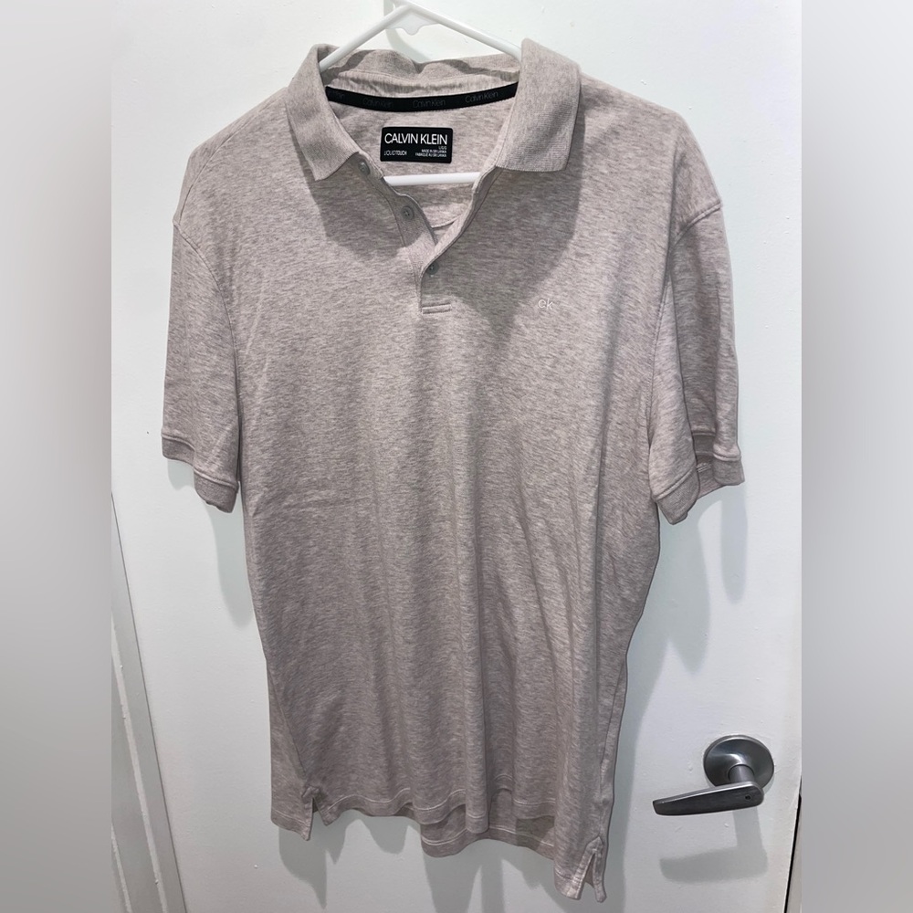 Calvin Klein Men's Tan Polo Shirt